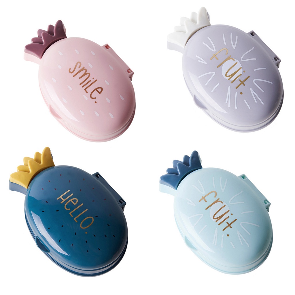 Giá Đỡ Đựng Xà Phòng Có Nắp Đậy Hình Quả Dứa Dành Cho Phòng Tắm