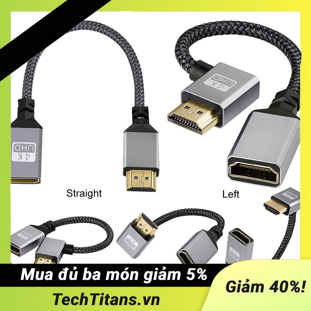 Dây Cáp Chuyển Đổi 15cm 18 gbps hdmi-compatible male Sang female video nylon braid
