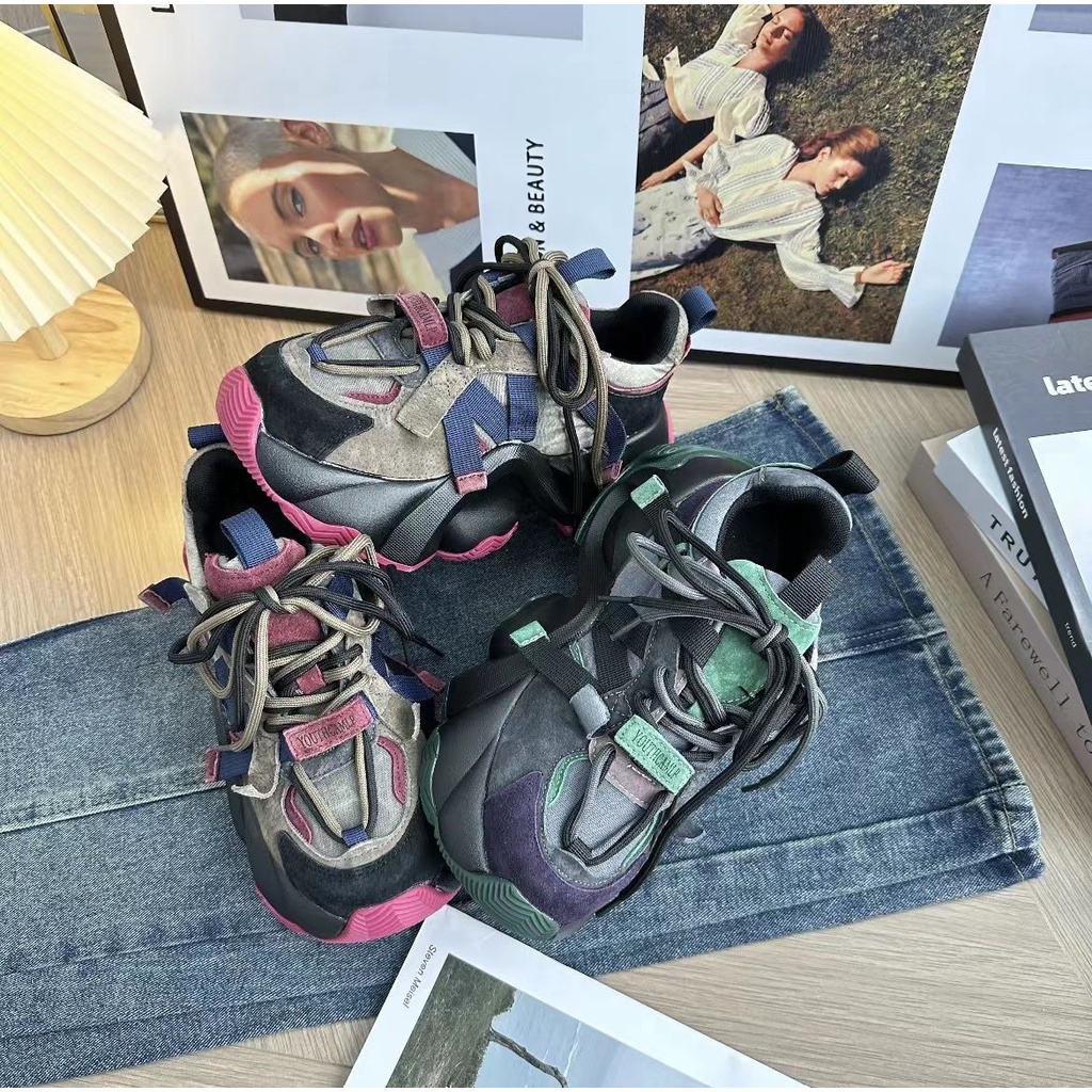 Giày Sneaker Da Thật Đế Dày Siêu Nhẹ Thoáng Khí Thời Trang Mùa Thu 2023 Cho Nữ
