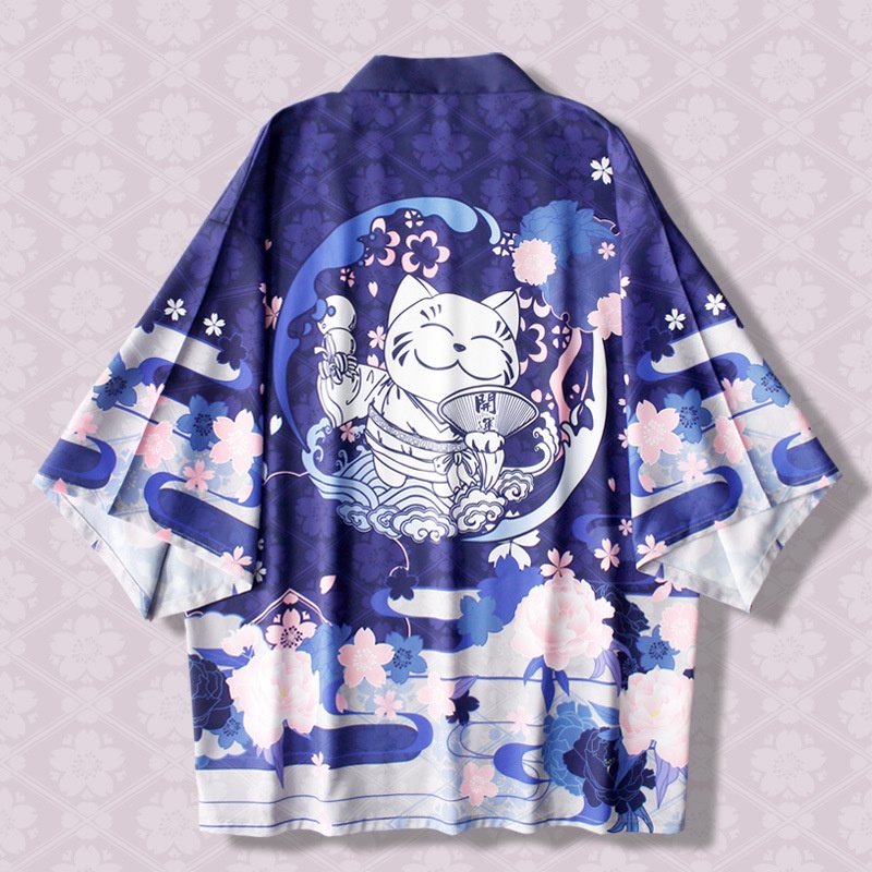 Áo Khoác kimono In Hình yukata harakuju Châu Á Cho Nam
