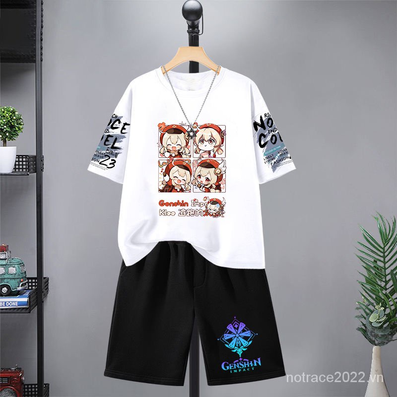 ★Genshin Impact★Hutao & klee & yae miko Bộ Quần Áo Hai Chiều Mát Mẻ Thời Trang Mùa Hè Dành Cho Học Sinh