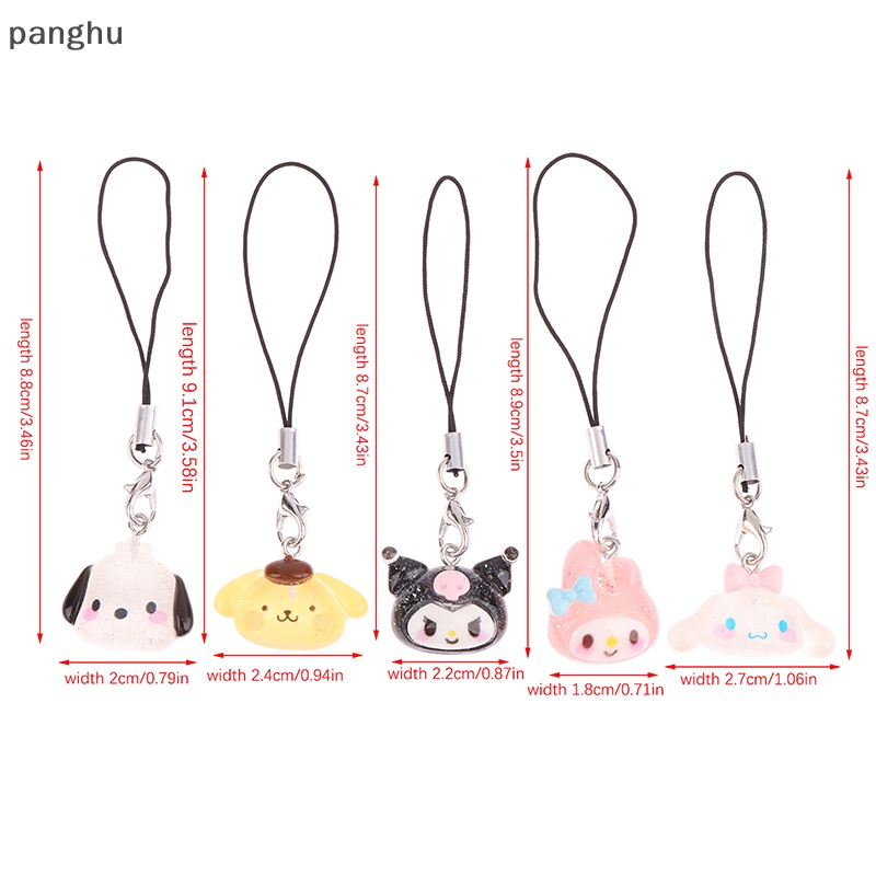 Dây Đeo Điện Thoại / Móc Khóa Hình Hoạt Hình kuromi melody Dễ Thương