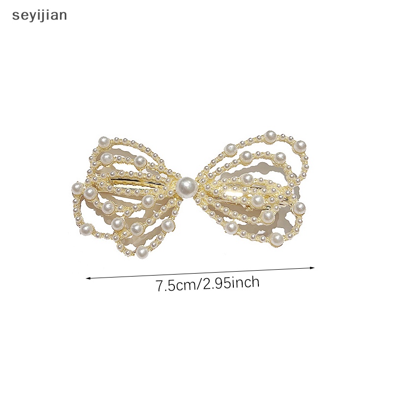 Kẹp Tóc Hình Hoa / Bướm Đính Ngọc Trai Giả Thanh Lịch Thời Trang Cho Nữ