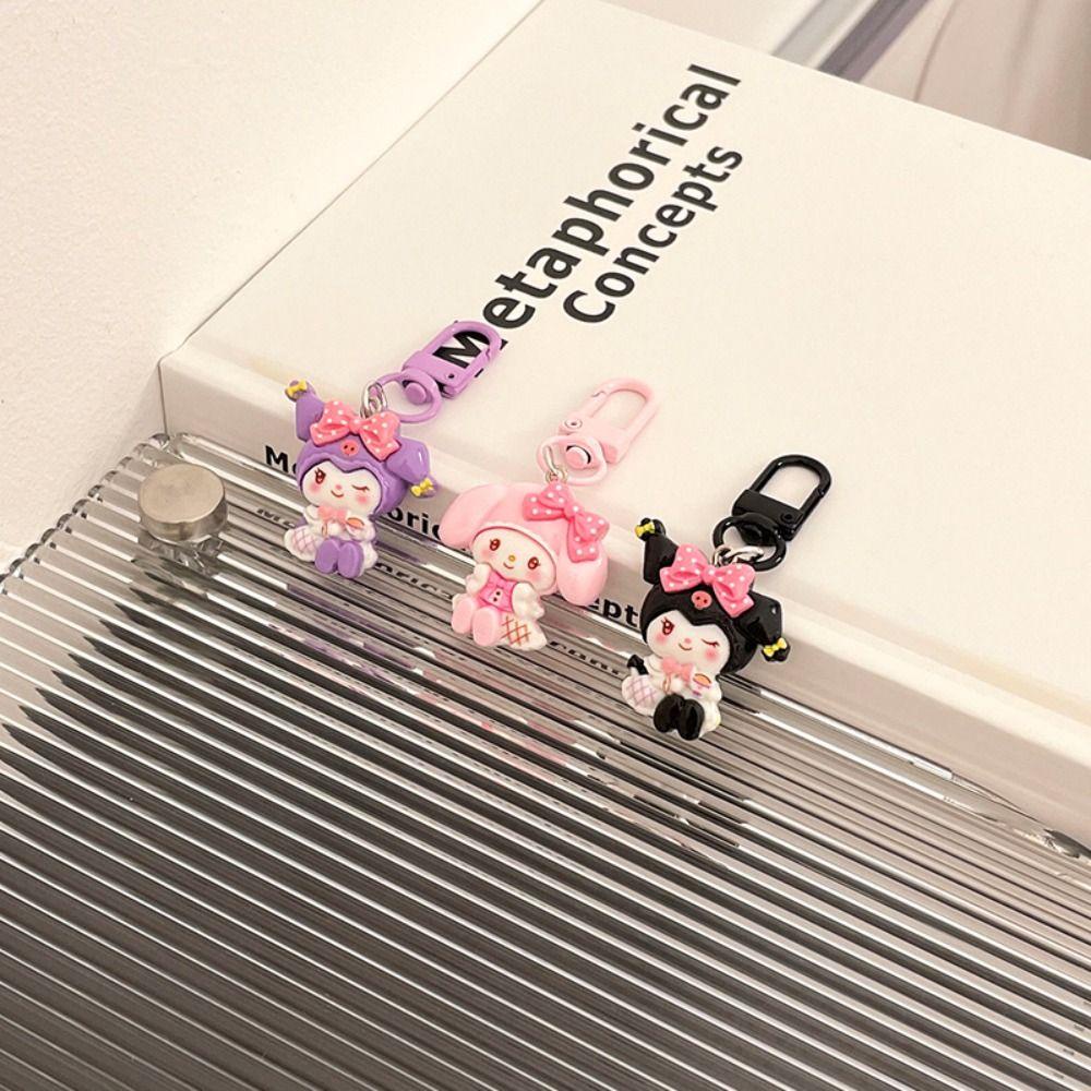 Mmluck cinnamoroll Móc Chìa Khóa resin Họa Tiết Hoạt Hình Mặc Đầm pachacco Pom purin my melody