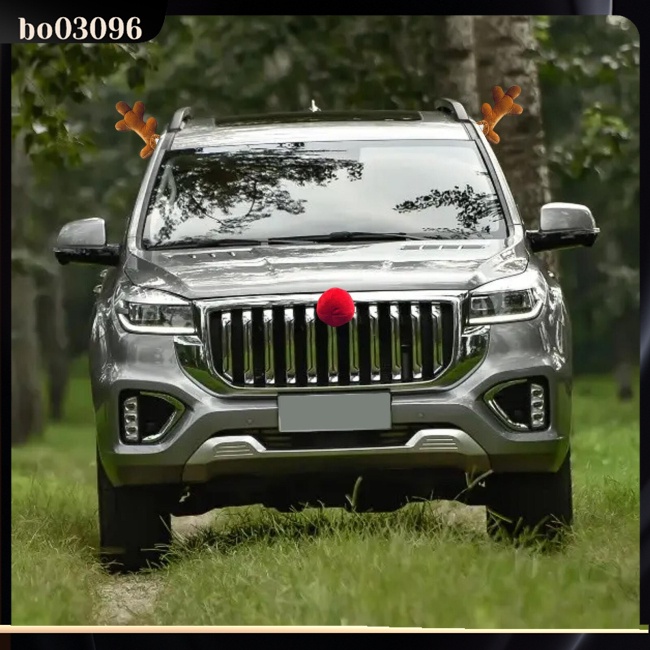 Bo Bộ Tuần Lộc Trang Trí Xe Hơi Dễ Thương Với Mũi Đỏ Hình Sừng Hươu Cho suv van