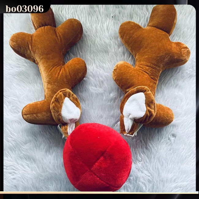 Bo Bộ Tuần Lộc Trang Trí Xe Hơi Dễ Thương Với Mũi Đỏ Hình Sừng Hươu Cho suv van