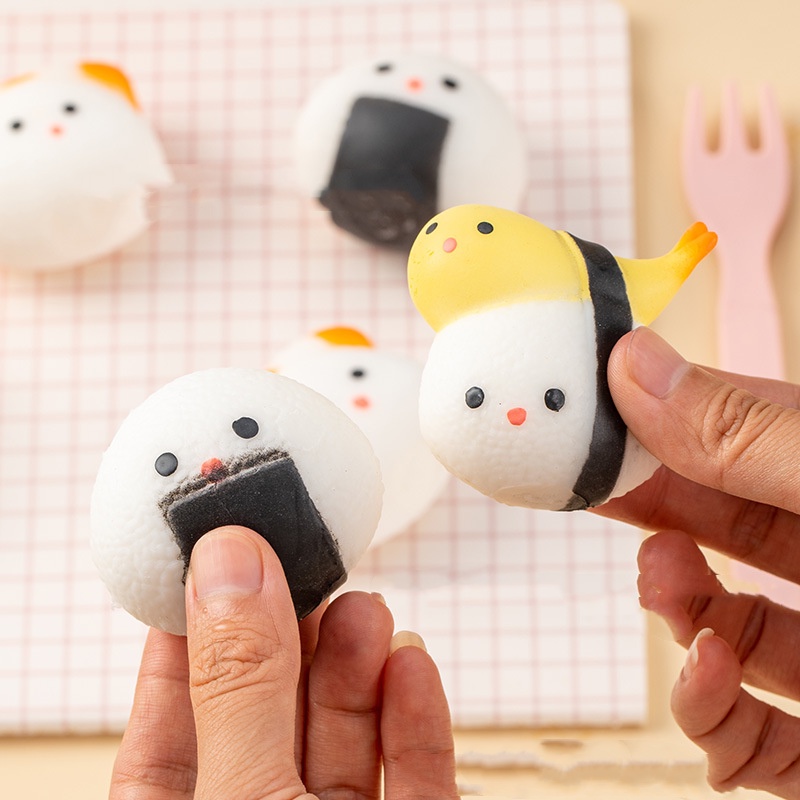 Đồ Chơi Nắn Bóp Đàn Hồi Giảm stress Hình Miếng sushi