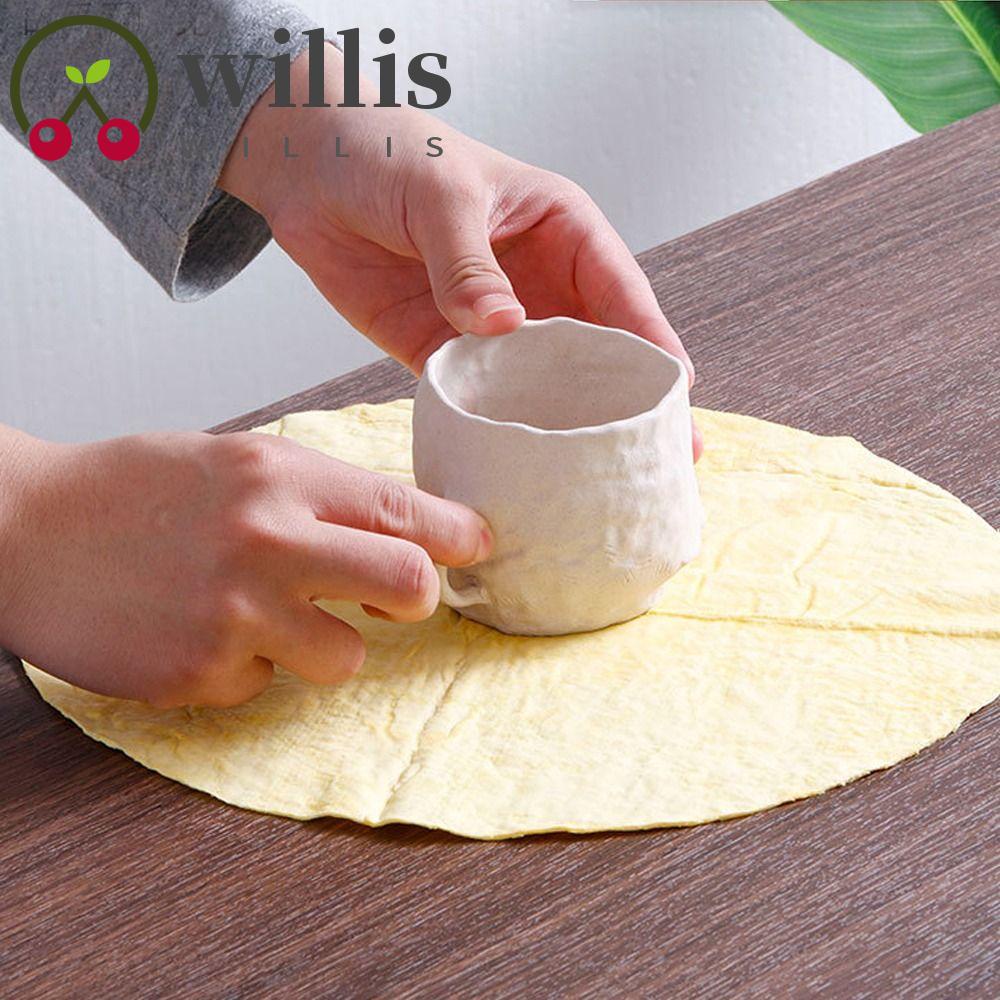 Willis Khăn Thấm Hút Tốt Hình Tròn Dùng Làm Đồ Gốm Sứ Xoay Được