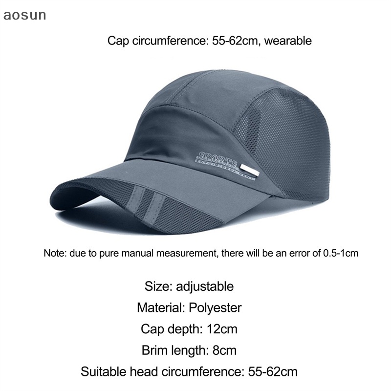 Aosun Mũ Lưỡi Trai Thể Thao Chống Nắng Nhanh Khô Thời Trang Mùa Hè Cho Nam Và Nữ