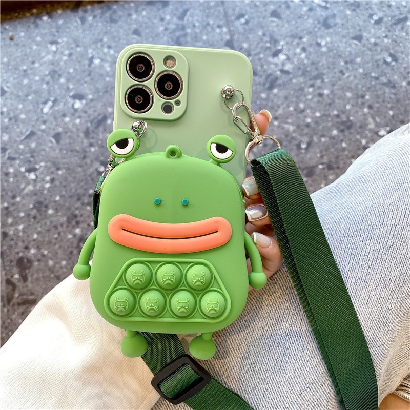 Dễ Thương Ốp Lưng Ví Hình Ếch Đáng Yêu Cho oppo f1s a59 a57 a39 a3s a5s a12 a12e a1k a15 a15s a53 a54 a73 a31 2020 a71 a16k