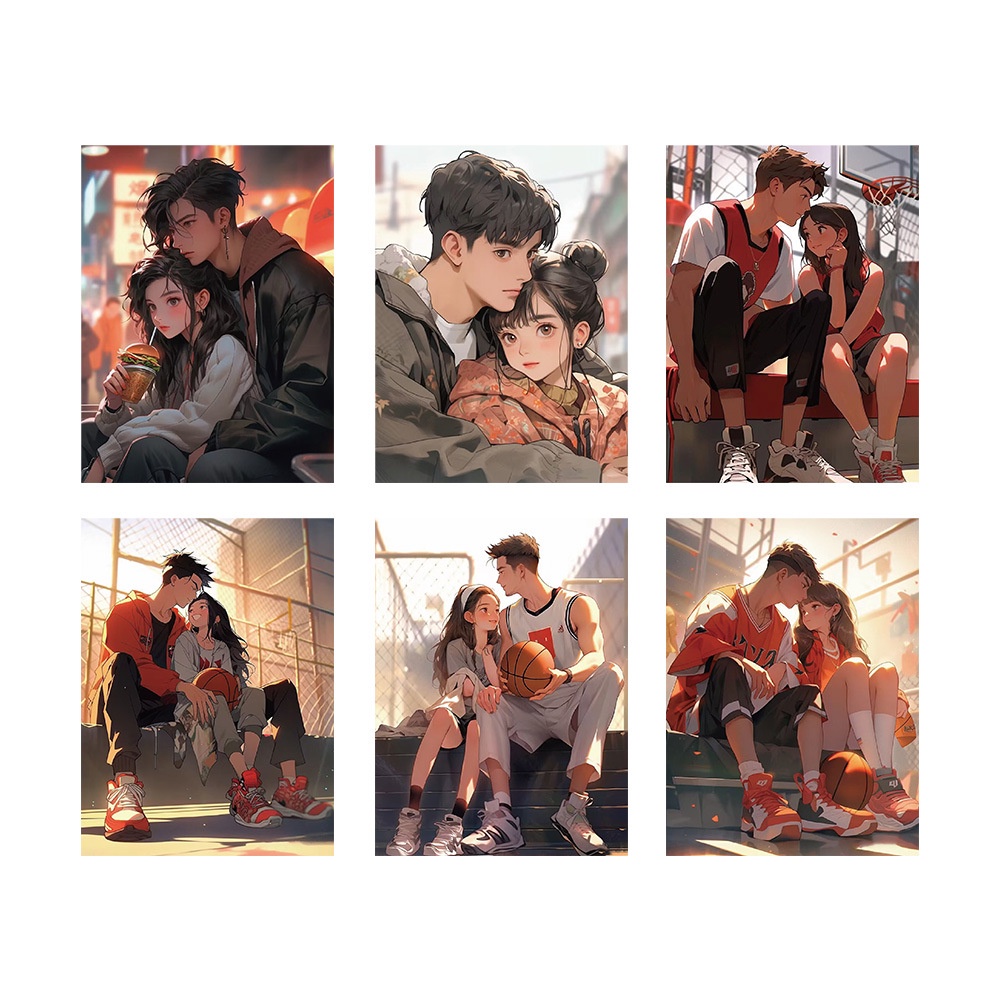 Bộ 60 Miếng Dán Hoạt Hình Trang Trí Mũ Bảo Hiểm / Bút Chì