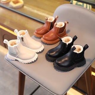 Giày boot lông nhung màu sắc thời trang cho bé