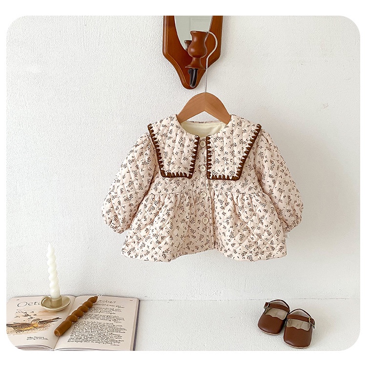 Bộ Áo Liền Quần Bằng Lông Cừu Hai Mảnh Phong Cách Phương Tây Thời Trang Mùa Đông Cho Bé Gái v6io