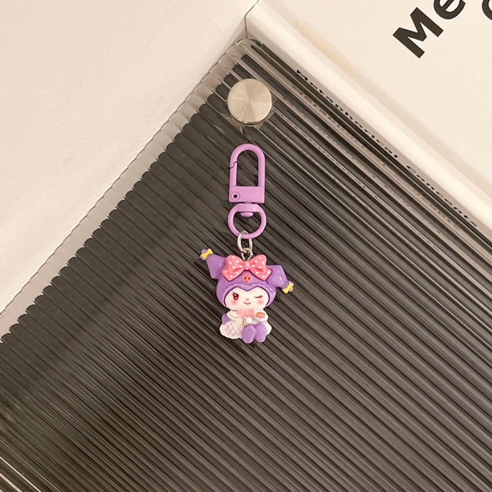 Pinou kuromi Móc Chìa Khóa Bằng Nhựa resin Mặt Hình Thỏ cinnamoroll Hoạt Hình Dễ Thương Cho Cặp Đôi my melody