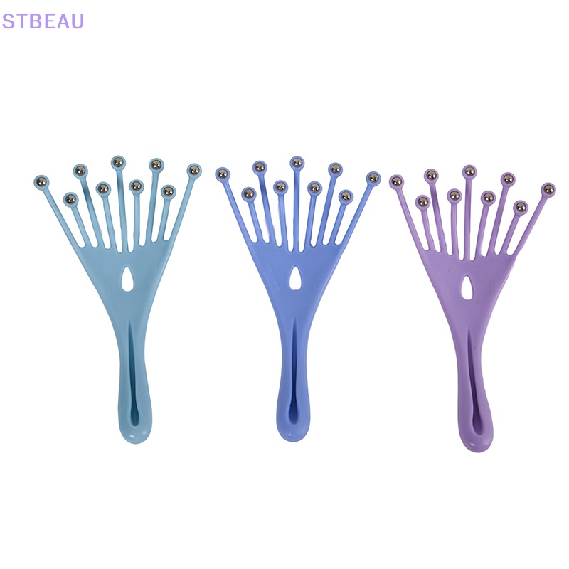 Lược Lăn Mát Xa Da Đầu 9 Ngón Bằng Thép Cầm Tay Giúp Thư Giãn Chăm Sóc Tóc Thư Giãn