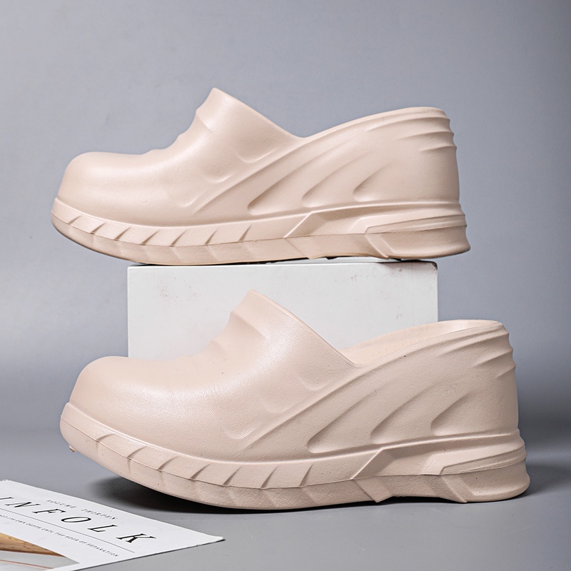 Mới Giày Cao Su sandal 9cm Chống Thấm Nước Size 36-41