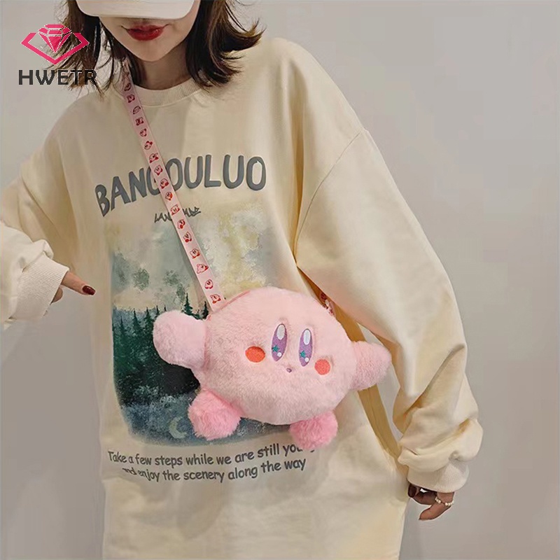 Túi Đeo Chéo Hình Ngôi Sao kirby Nhồi Bông Đáng Yêu Đựng Điện Thoại / Tiền Xu Cho Nữ Mới