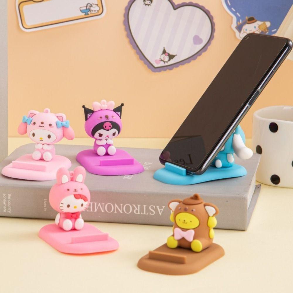 Mmluck cinnamoroll Giá Đỡ Điện Thoại Để Bàn Bằng Nhựa Họa Tiết Hoạt Hình my melody Kuromi kawaii Kuromi cinnamoroll