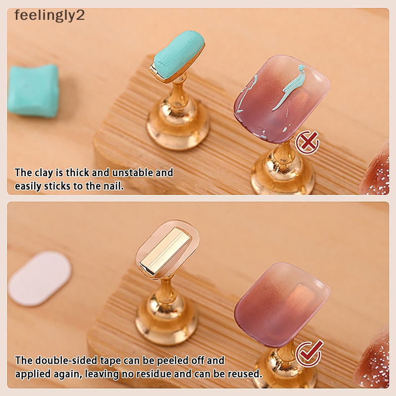 Set 100 Băng Keo Hai Mặt Trong Suốt Dùng Trưng Bày Móng Tay Giả