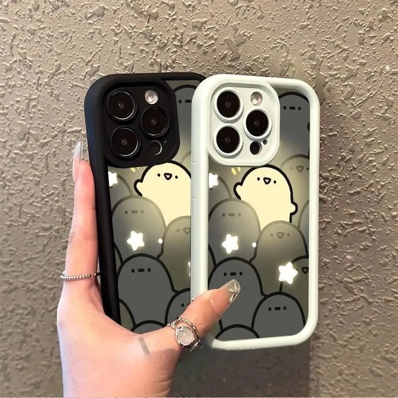 Ốp Điện Thoại Họa Tiết Gà Con Màu Dạ Quang 3njk Cho Iphone 11 12 7 1415 13Promax
