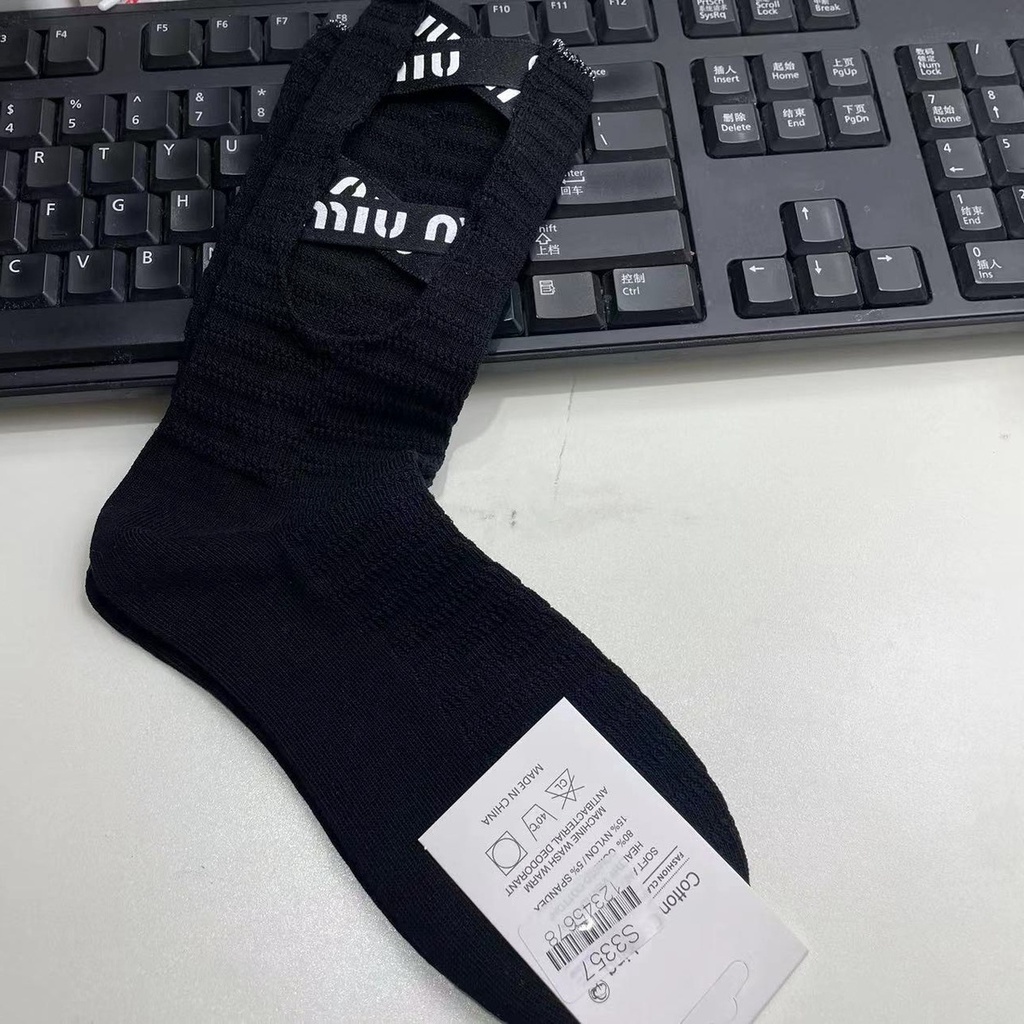 Miu Vớ cotton Nguyên Chất Khoét Rỗng Đan Chéo