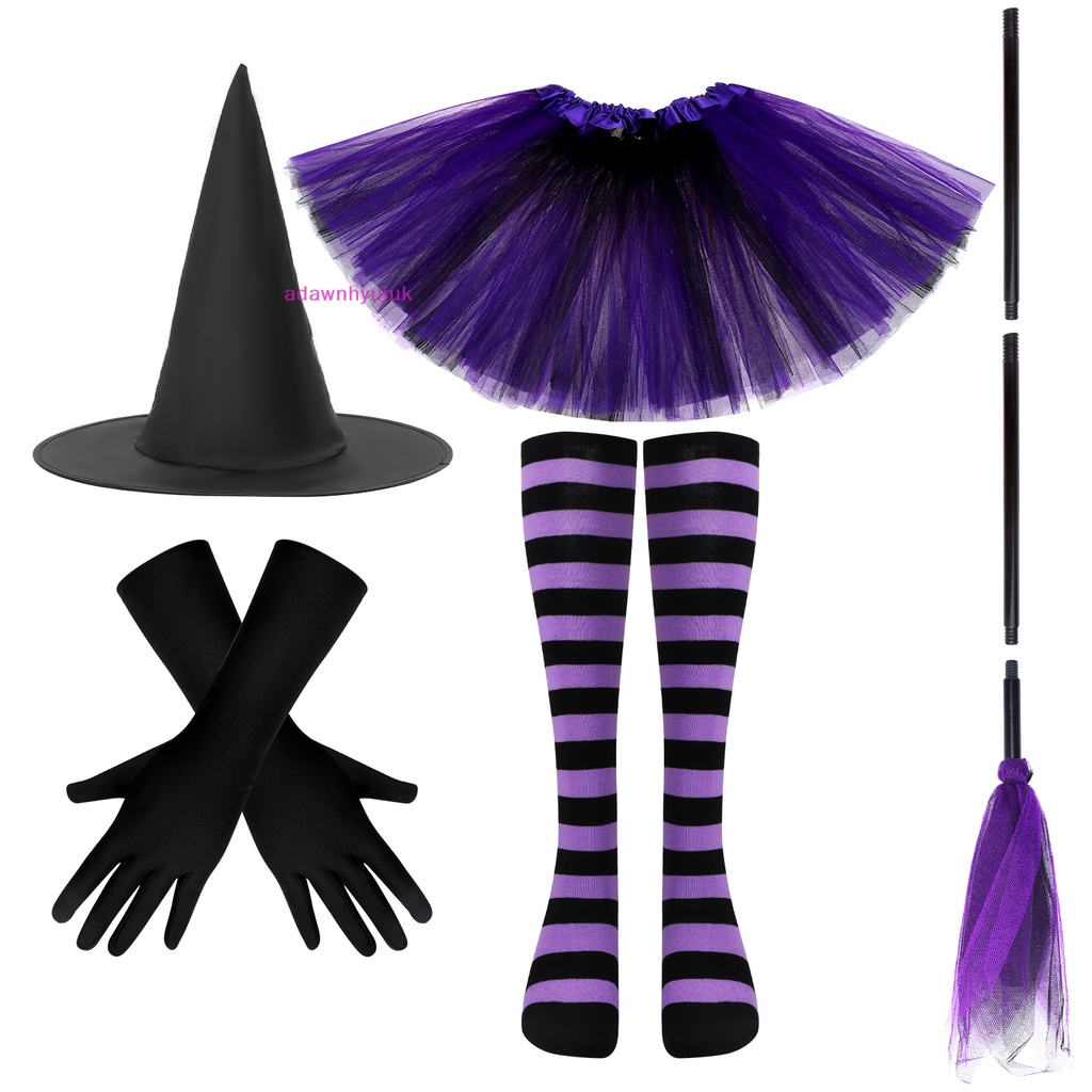 Bộ Trang Phục Hóa Trang Phù Thủy Màu Đen Cho Lễ halloween