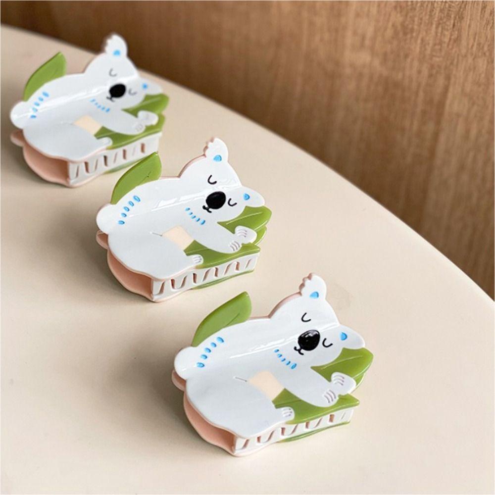 Fuhui Kẹp Tóc acrylic y2k Hình Thú Hoạt Hình Sáng Tạo Cho Nữ
