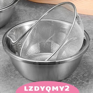 Rây Lọc Mì spaghetti Bằng Thép Không Gỉ Kèm Tô Trộn Trộn Tiện Dụng