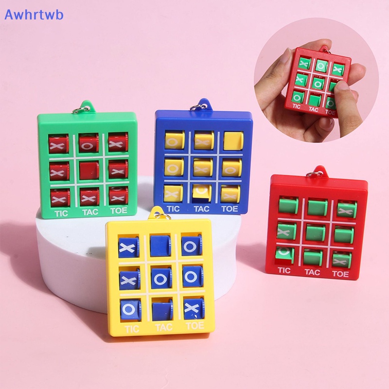 1 Móc Khóa Trò Chơi mini Tích Hợp Cờ Vua tic-tac-toe de xo spin Mới