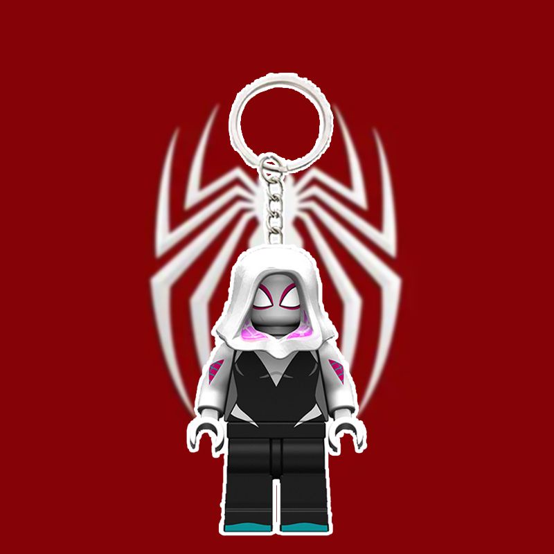 Compatible with lego Móc Khóa Mini Hình Người Nhện / Kẻ Nhện Làm Quà Tặng Cho Cặp Đôi