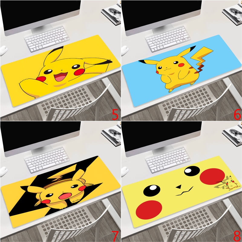 Tấm Lót Chuột Bàn Phím Máy Tính pc laptop Chống Trượt In Hình pikachu Pokemon Độc Đáo Tiện Dụng