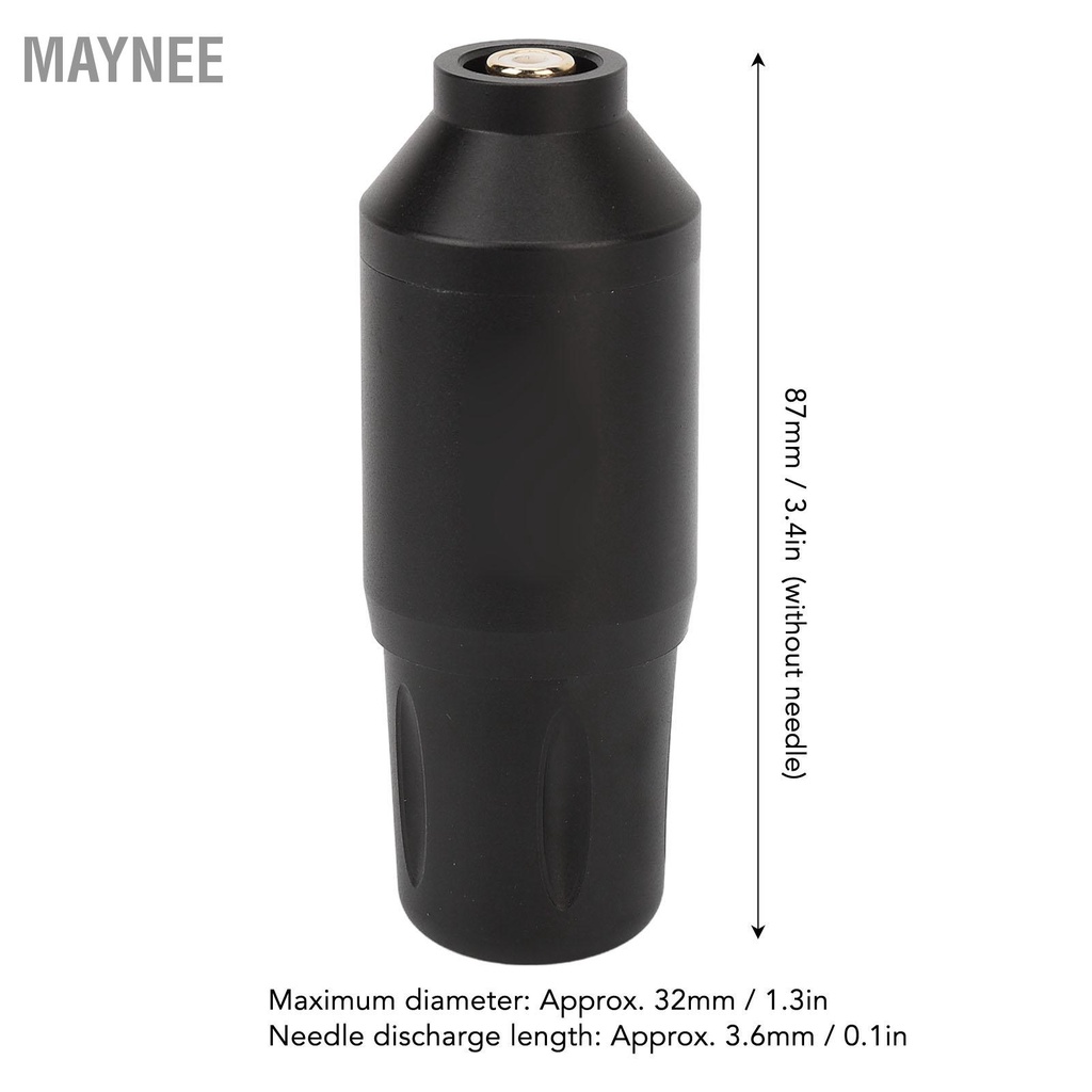 Maynee Máy Xăm Bút Hợp Kim Nhôm Xoay Ngắn Đầu Nối RCA Có Hình Kẹp Dây snowa