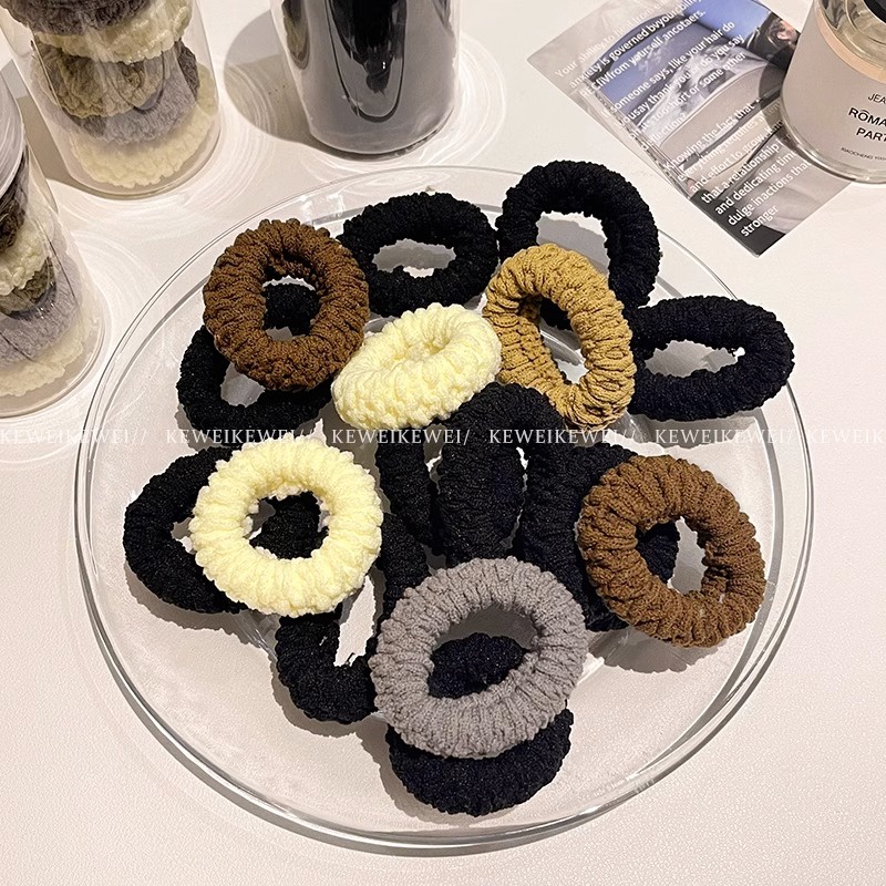 Mới Dây Cột Tóc Cao Su Co Giãn Đính Bóng Lông Dành Cho Nữ