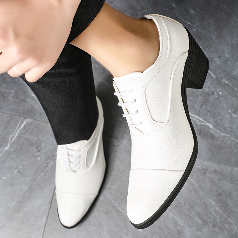 Giày Da Đế Xuồng Dày 6cm Thời Trang Lịch Lãm Cho Nam