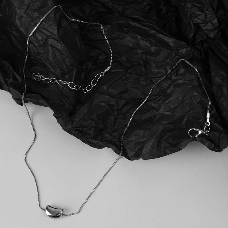 Vòng cổ choker Bằng Thép Không Gỉ Mặt Hình Hạt Đậu Xanh Thời Trang Cho Nam Và Nữ