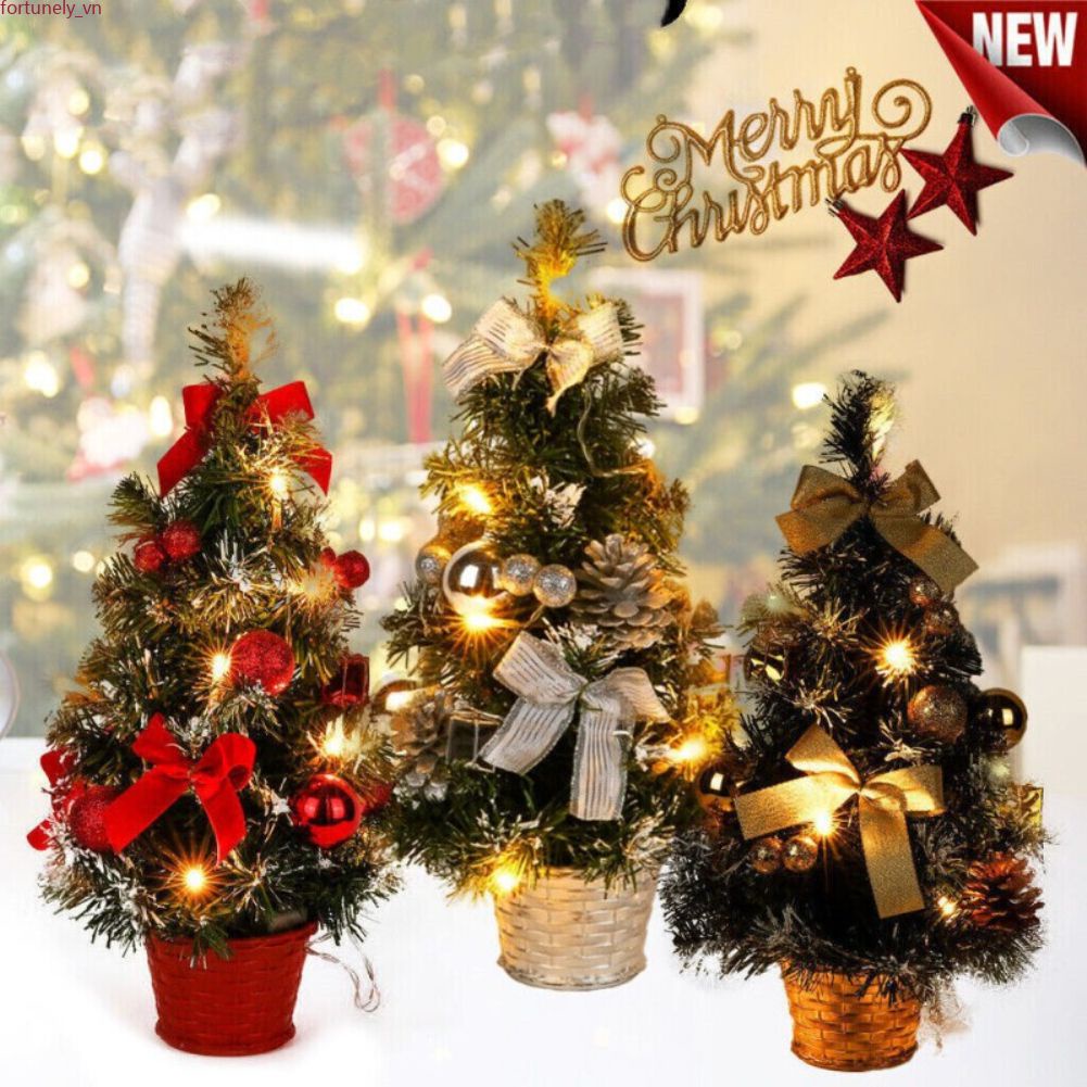 [Hàng có sẵn] Đèn cây thông Noel 40cm Đèn trang trí Cây thông mini Trang trí lễ hội Quà tặng năm mới