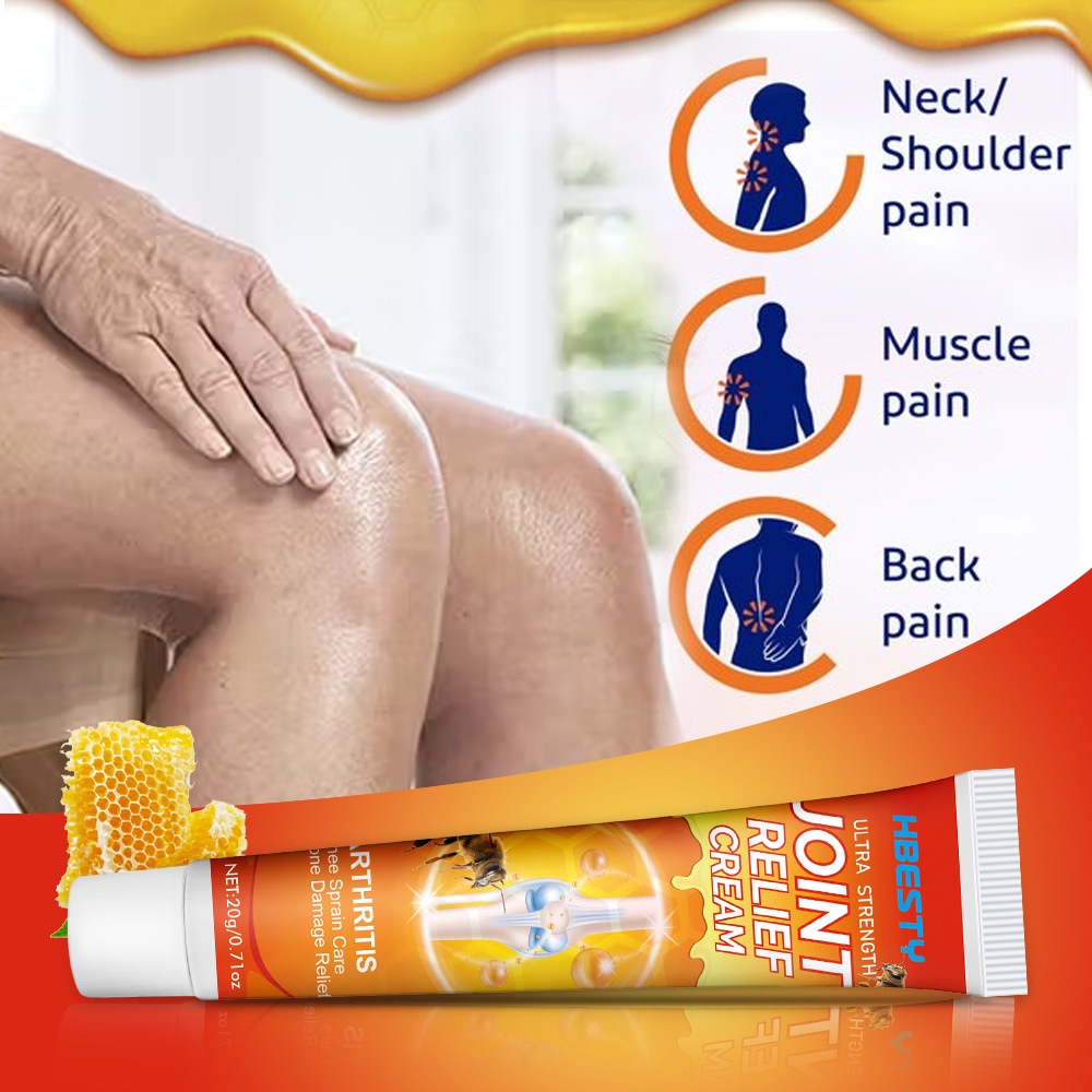 ✔candy 3PCS HESTY Kem Bôi Nọc Ong Cho Khớp Meniscus Bong Gân Thạch Cao Viêm Khớp Khớp Dạng Thấp Thuốc Mỡ Giảm đau Hỗ Trợ Chăm Sóc Candygirla.vn