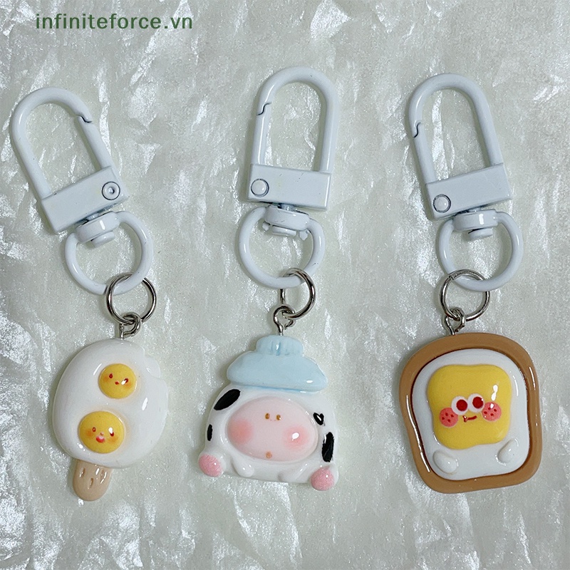 Móc Khóa Hình Bánh Mì Nướng Hoạt Hình Vui Nhộn Dễ Thương