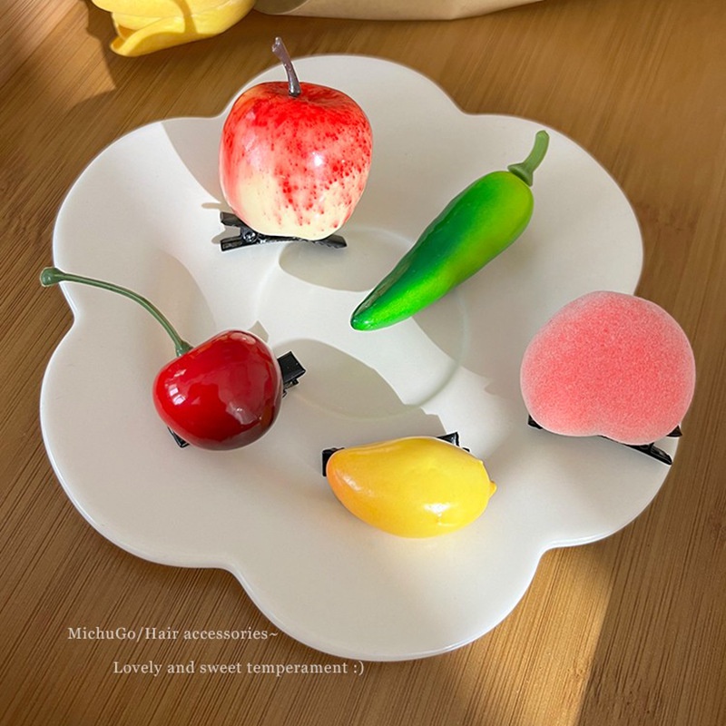PVN60423 Kẹp tóc mỏ vịt hình quả đáng yêu cho bạn gái T2