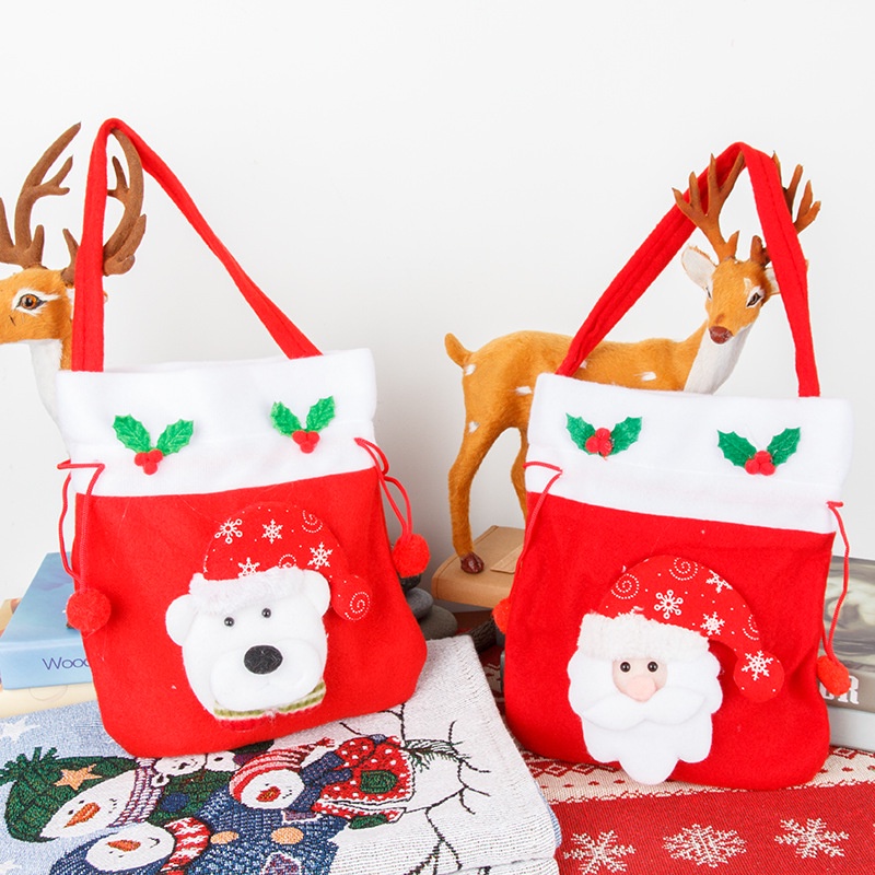 Túi Đựng Kẹo Giáng Sinh Hình Ông Già Noel