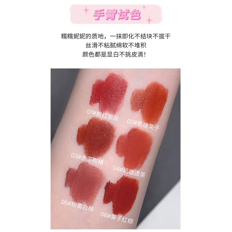 Son Môi Velvet Thiết Kế Hình Con Gấu Đáng Yêu, Dễ Thương, Màu Sắc Dễ Dùng, Lên Màu Chuẩn