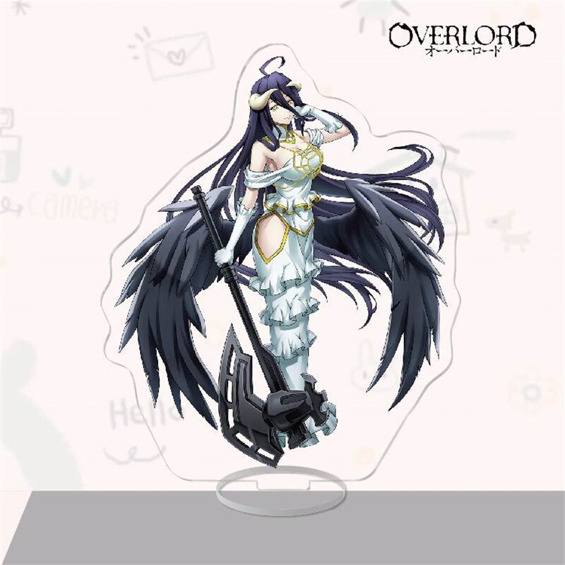 Mô hình Standee Anime Overlord Figure Ainz Ooal Gown Cosplay Acrylic mica trong anime chibi trưng bày