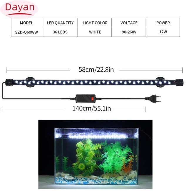 Đèn led 3 Bóng Độ Sáng Cao Chống Thấm Nước Chuyên Dụng Cho Bể Cá