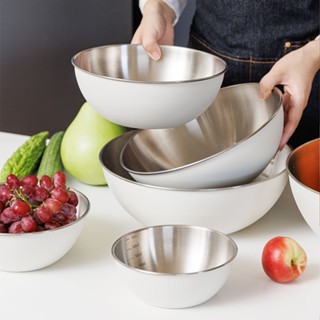 HERA Cô Ấy 5 Kích Thước!Bát Trộn Salad Bằng Thép Không Gỉ Có Thang Đo Tiện Lợi