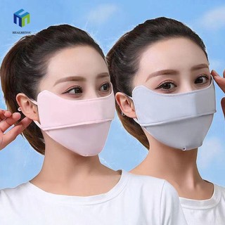Healmeyou Khẩu Trang Chống Nắng Chống Tia uv Bằng Lụa Lạnh Dạng Treo Thời Trang Mùa Hè Bảo Vệ Tai Dành Cho Bạn Nữ Đi Xe