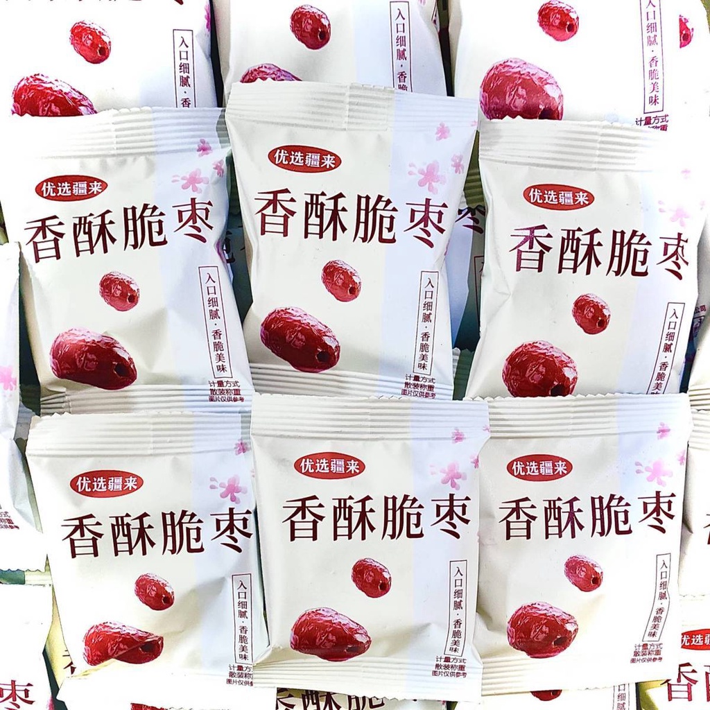 Táo tàu giòn, không hạt, táo tàu giòn, táo tàu giòn, gói nhỏ độc lập, táo tàu giòn, táo tàu khô, bán b