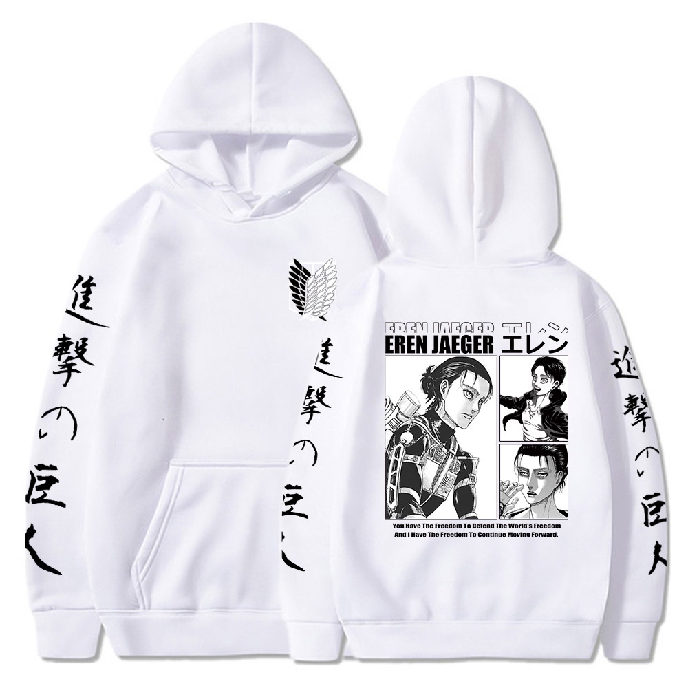 Áo Hoodie Họa Tiết Anime Attack on Titan Manga Eren Jaeger