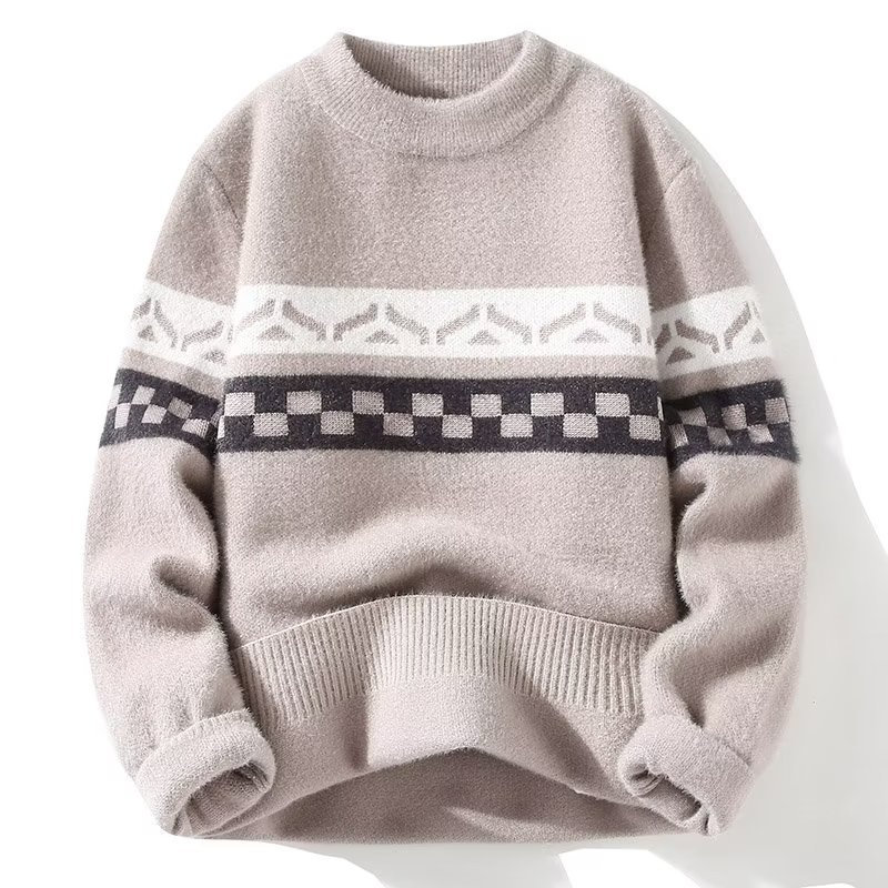 Aokang Áo sweater Dệt Kim Dày Dáng Rộng Kẻ Sọc Kiểu Hàn Quốc Thời Trang Thu Đông Cho Học Sinh