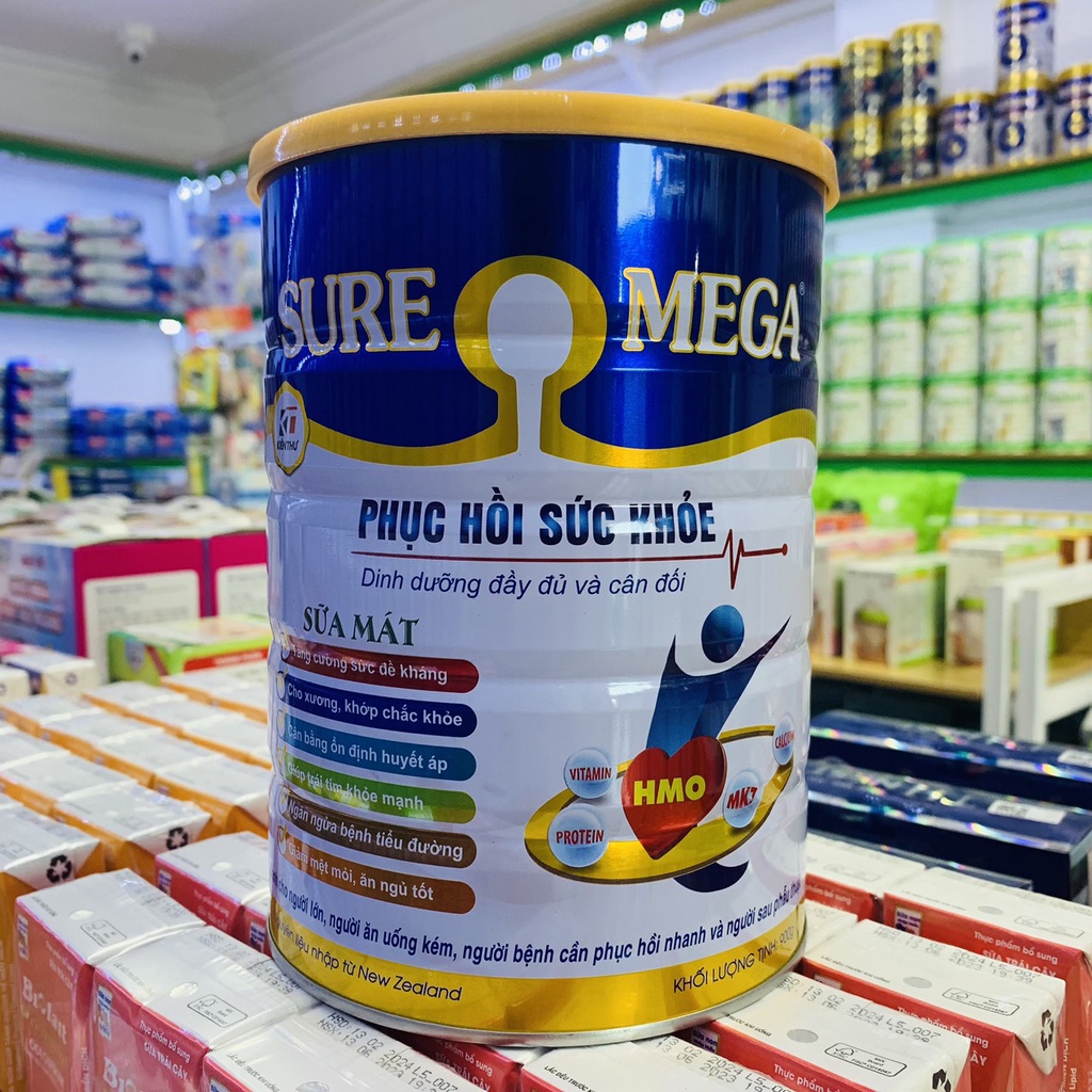 SỮA SURE MEGA 900G PHỤC HỒI SỨC KHỎE, TĂNG CƯỜNG ĐỀ KHÁNG, XƯƠNG KHỚP CHẮC KHỎE