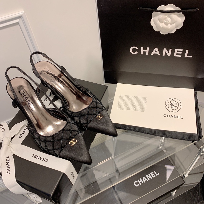 Giày Cao Gót 7cm Mũi Nhọn Đính Pha Lê Thanh Lịch Thoải Mái Thời Trang Mới nflu